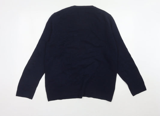 Marks and Spencer Men's Blue Wool Pullover M