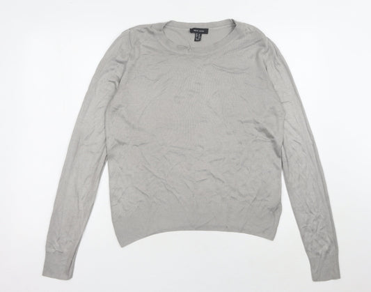 Womens UK Size 12 New Look Grey Pullover Jumper