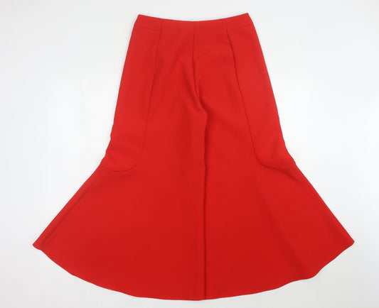 Topshop Women's Red Flared Trousers Size 10