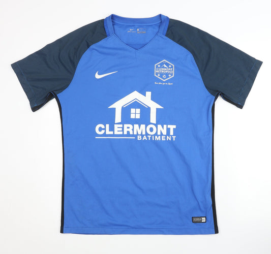 Mens UK Size L Nike Blue Football T-Shirt