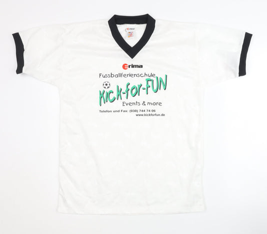Mens UK Size S ERIMA White Football T-Shirt