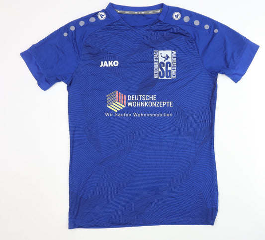 Mens UK Size L JAKO Blue Football Jersey