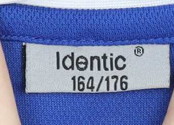Identic Boys Blue Football Jersey 12-13 Years V-Neck