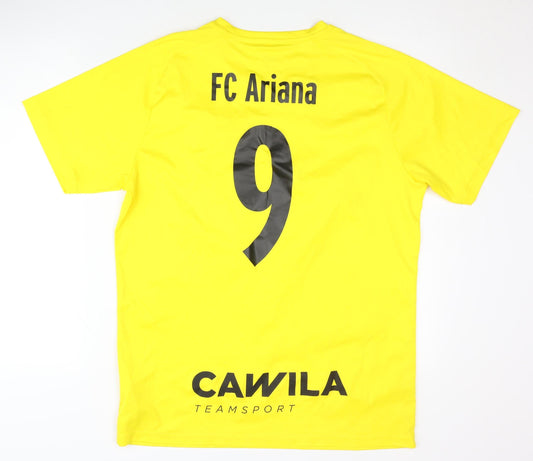 Puma Men's Yellow Football Jersey Size L