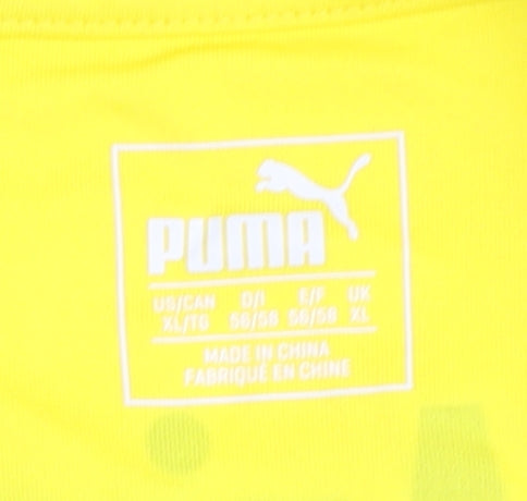 Puma Men's Yellow XL Football Jersey T-Shirt