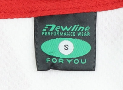 Brand and care label for Newline Men's Red Tank Top, size S, for Running
