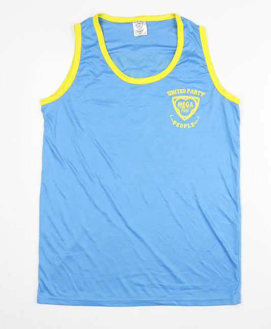 Mens UK Size XL Mega Park Blue Tank