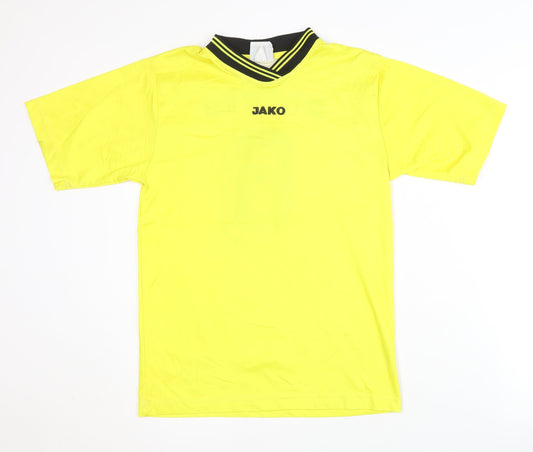 Mens UK Size XS JAKO Yellow Football T-Shirt