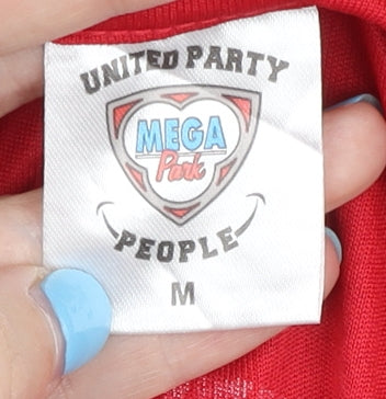 UNITED PARTY Men’s Red Tank Top M Graphic Print