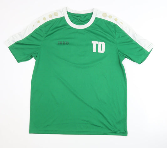 Mens UK Size L JAKO Green Football T-Shirt
