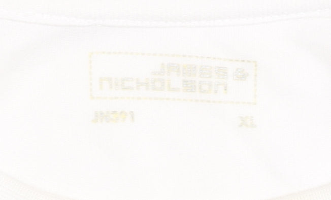 James & Nicholson Men's XL Running T-Shirt White