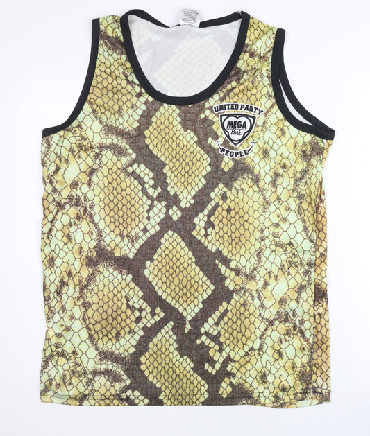 Mens UK Size L MEGA Park Multicoloured Tank