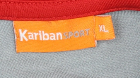 Brand and care label for Kariban Red Polo XL Men's Activewear Top