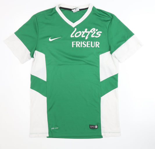Mens UK Size M Nike Green Football Gym & Training T-Shirt