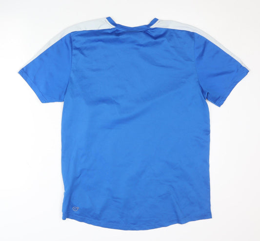 Puma Men's Blue Jersey T-Shirt L - Sporty Gym Wear