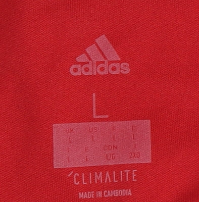 Adidas Men’s Red Football Jersey L Moisture Wicking