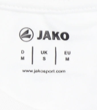 Jako Men's White S T-Shirt Logo Sports Activewear