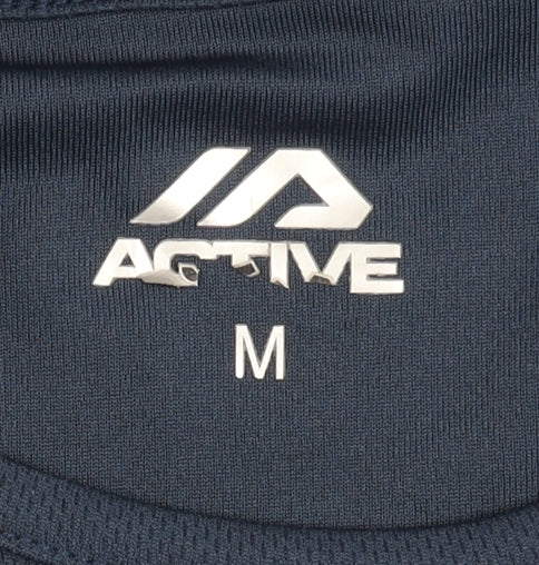 Brand and care label for Active Men's Blue Tank Top M Sports Lightweight
