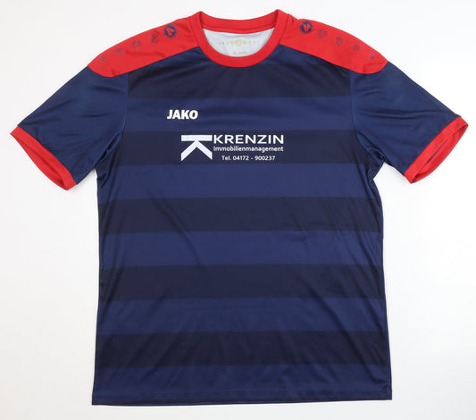 Mens UK Size L JAKO Blue Football T-Shirt