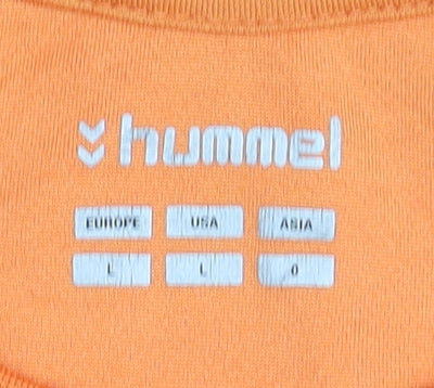 Mens UK Size L Hummel Orange Handball T-Shirt