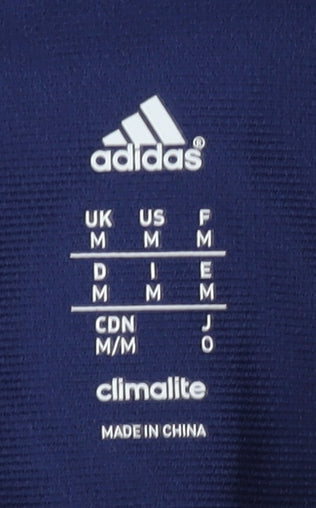 Adidas Men's Blue Medium Polo Shirt - Sports Jersey