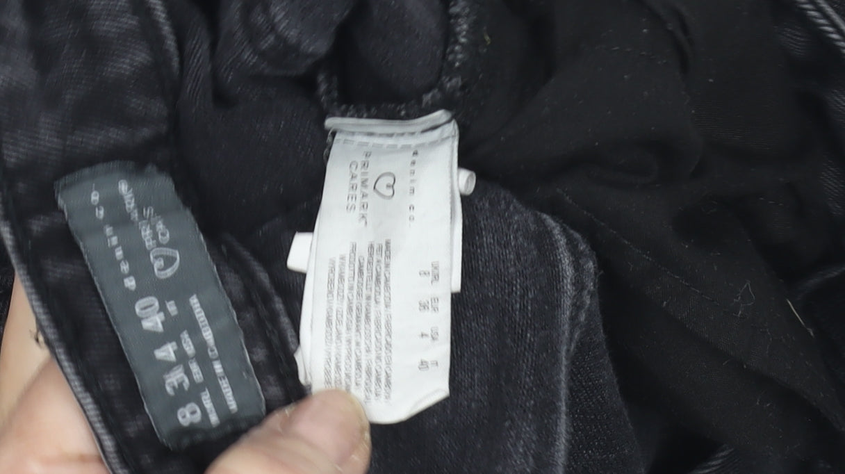 Primark Women's Black Straight Jeans Size 8