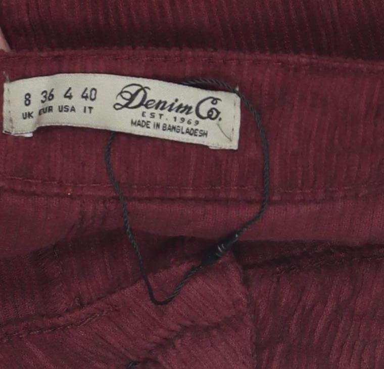 Womens UK Size 8 Denim Co. Mini Corduroy Skirt