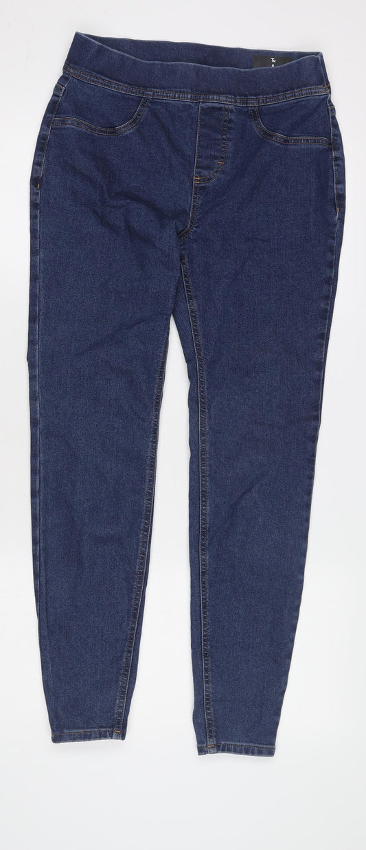 Womens UK Size 8 TU Slim Fit Jegging Blue Trousers