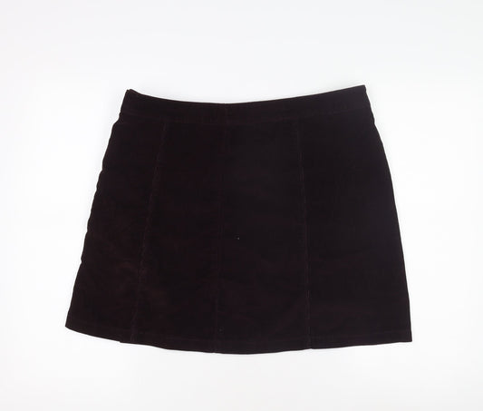 F&F Women's Purple Corduroy Skirt UK 16