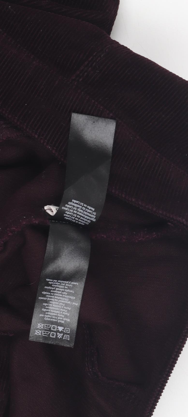 F&F Women's Purple Corduroy Skirt UK 16