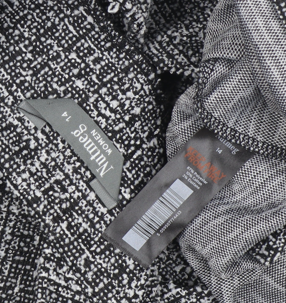 Nutmeg Women's Black Check Pinafore Dress Size 14