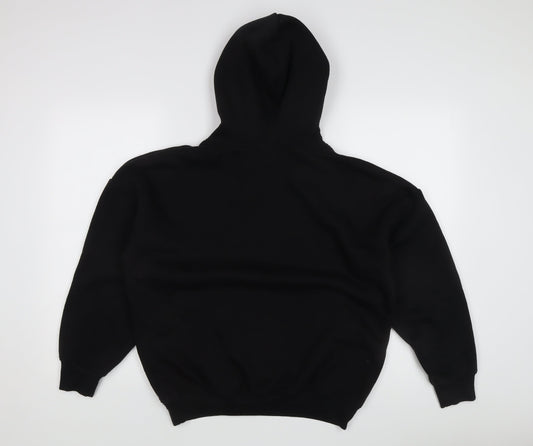 Boohoo Women’s Black Logo Pullover Hoodie Size S