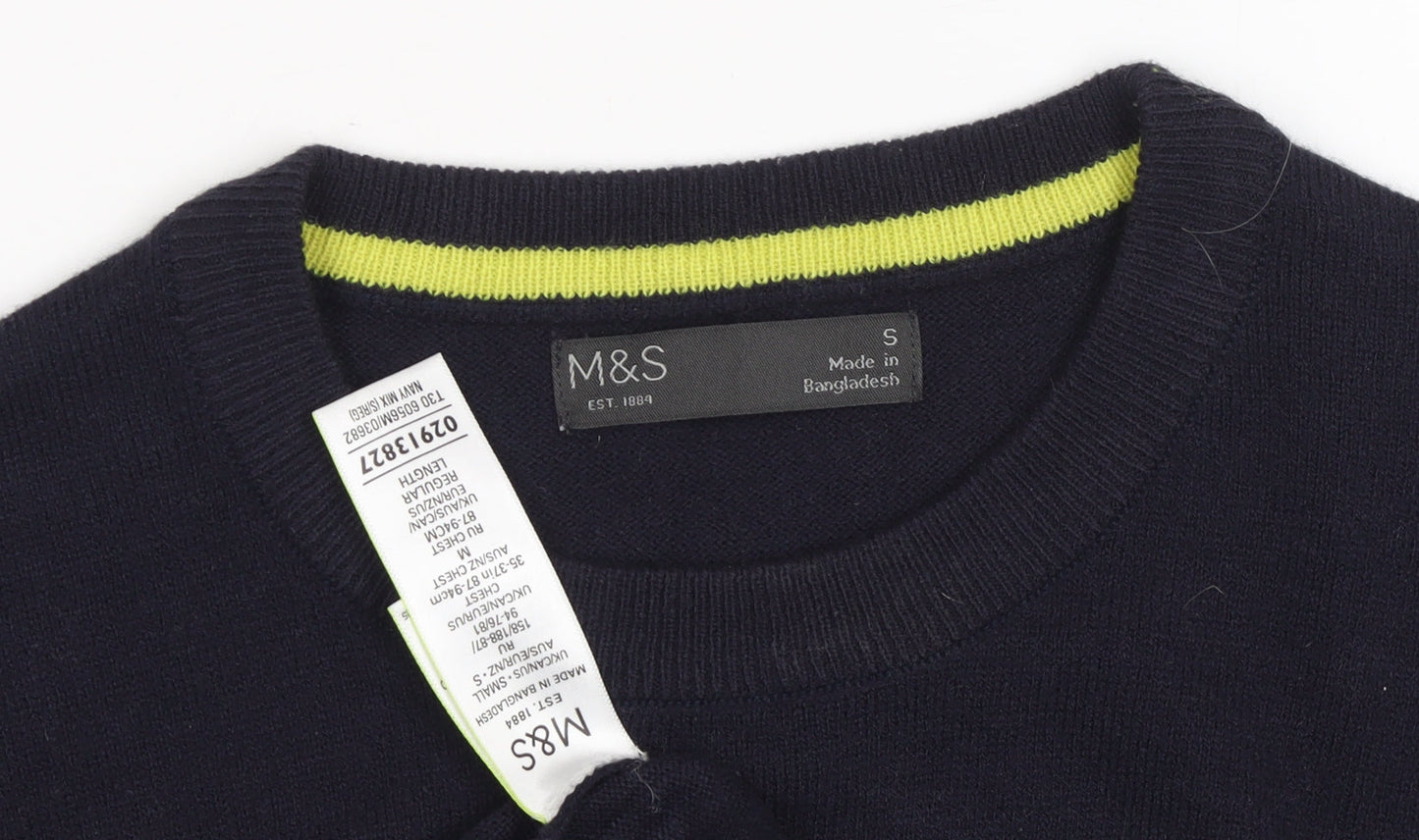 Womens UK Size S Marks and Spencer Black Pullover Jumper