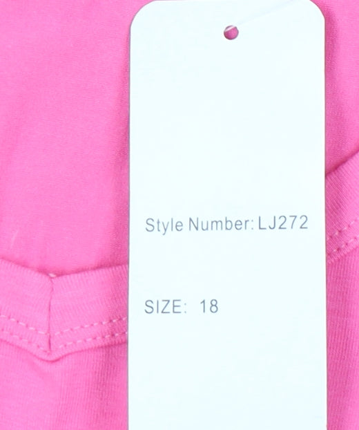 Additional view of Neutral Territory Women's Pink V-Neck Top, size 18