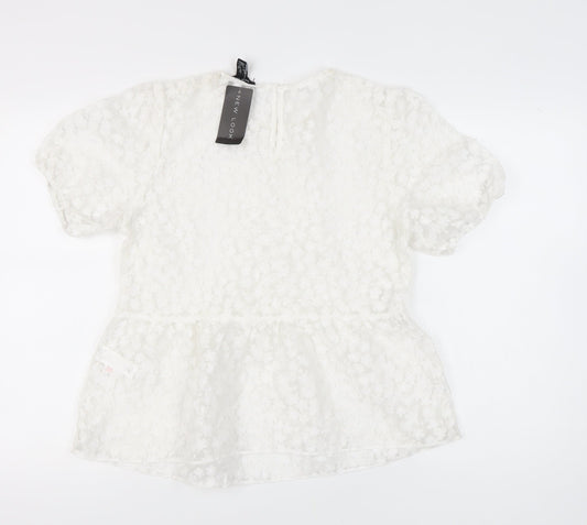 New Look Women's White Blouse Size 12
