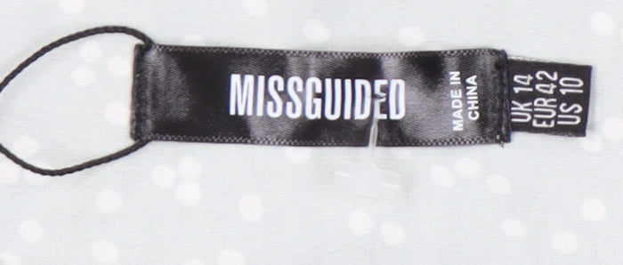 Missguided Women's Green Floral A-Line Dress Size 14