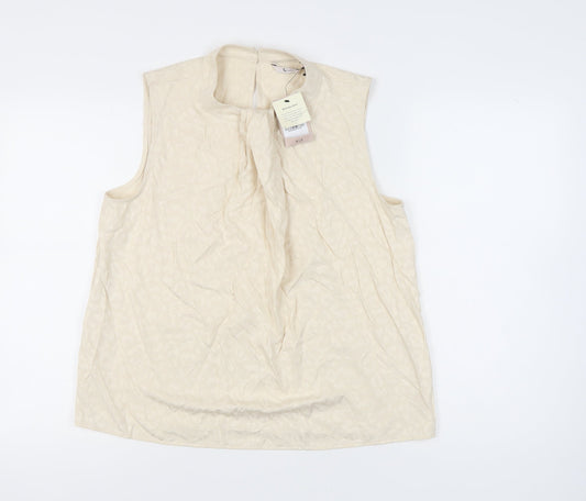 Additional front view of Tu Women's Beige Blouse, size 16, Sleeveless New