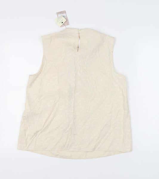 Tu Women's Beige Blouse Size 16 Sleeveless New