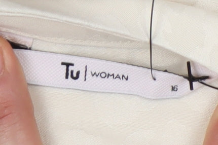 Tu Women's Beige Blouse Size 16 Sleeveless New