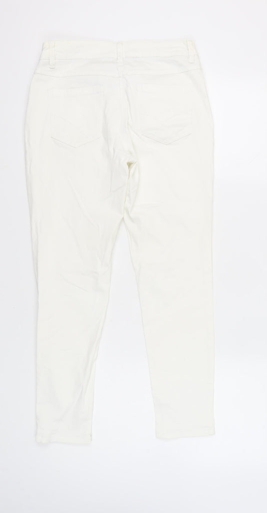 TU Women's White Skinny Jeans Size 12 Slim