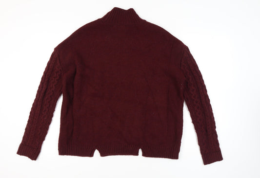 Womens UK Size L Marks and Spencer Red Pullover Jumper