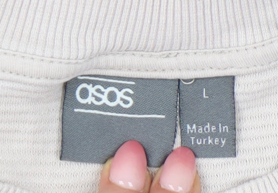 Mens UK Size L ASOS Beige T-Shirt