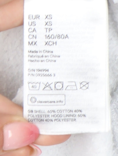 H&M Women's Grey Pullover Hoodie XS