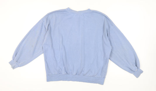 H&M Women's Blue Pullover Sweatshirt S