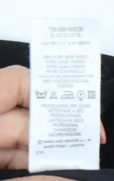 Marks and Spencer Women's Black Pencil Skirt Size 12