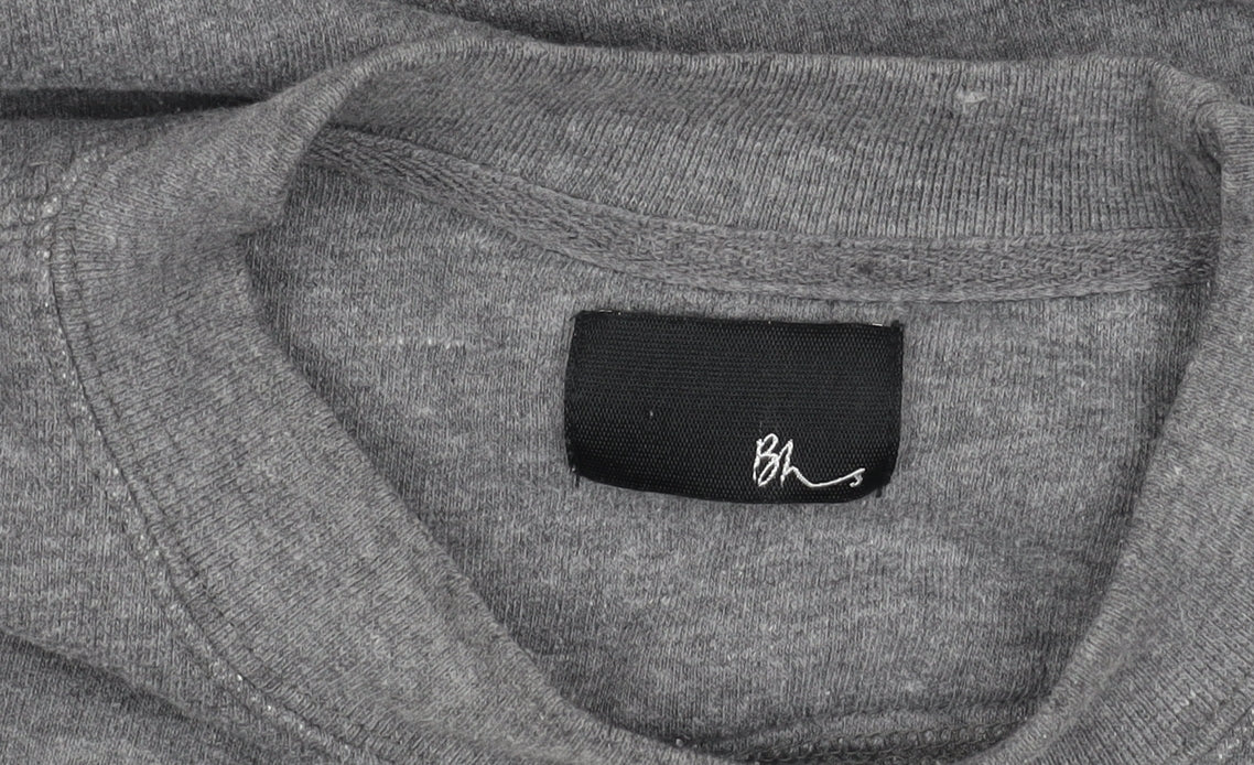 BH Men's Grey Pullover Sweatshirt M Crew Neck