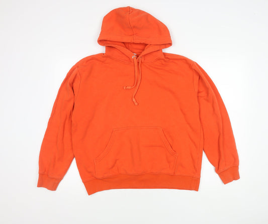 Additional front view of H&M unisex orange hoodie pullover -, size 12