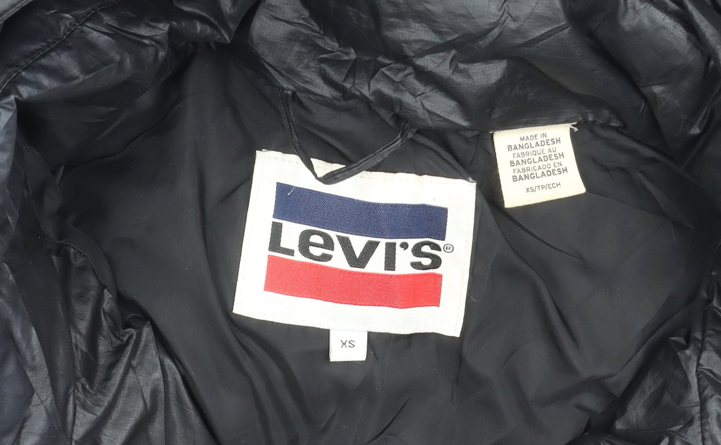 Levi's Women's Black XS Puffer Jacket with Hood