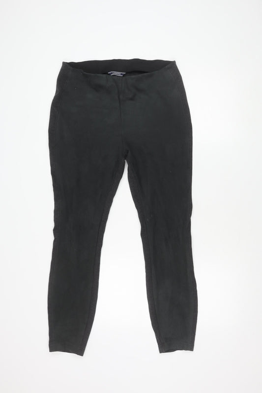 Womens UK Size L Lands' End Slim Fit Leggings Black Trousers
