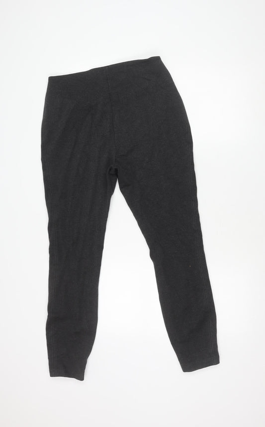 Womens UK Size L Lands' End Slim Fit Leggings Black Trousers